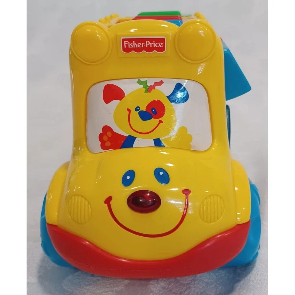 FISHER PRICE BABY SMARTRONICS NURSERY BUS POPPIN PALS TOY - WORKS - VINTAGE 1999